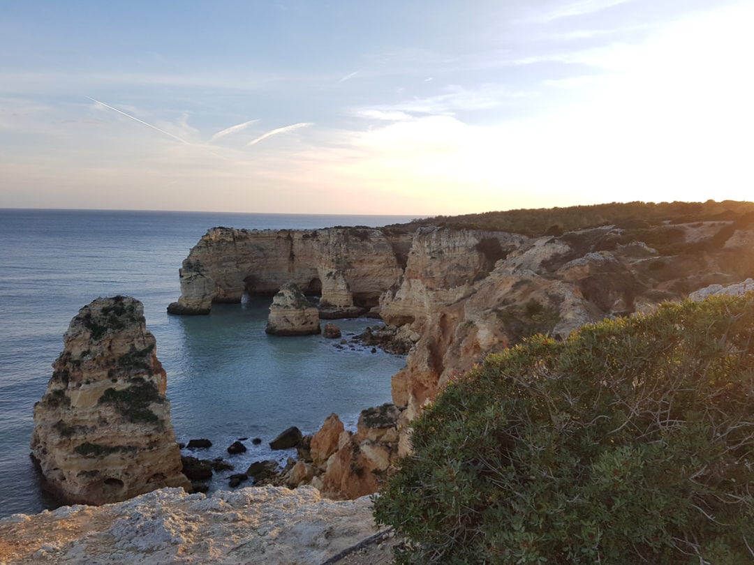 coucher de soleil à Praia di Marinha