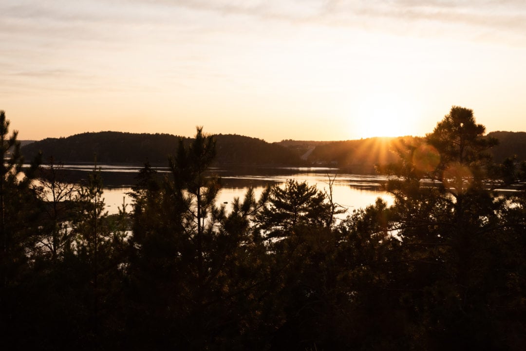 coucher de soleil fjord de Saguenay