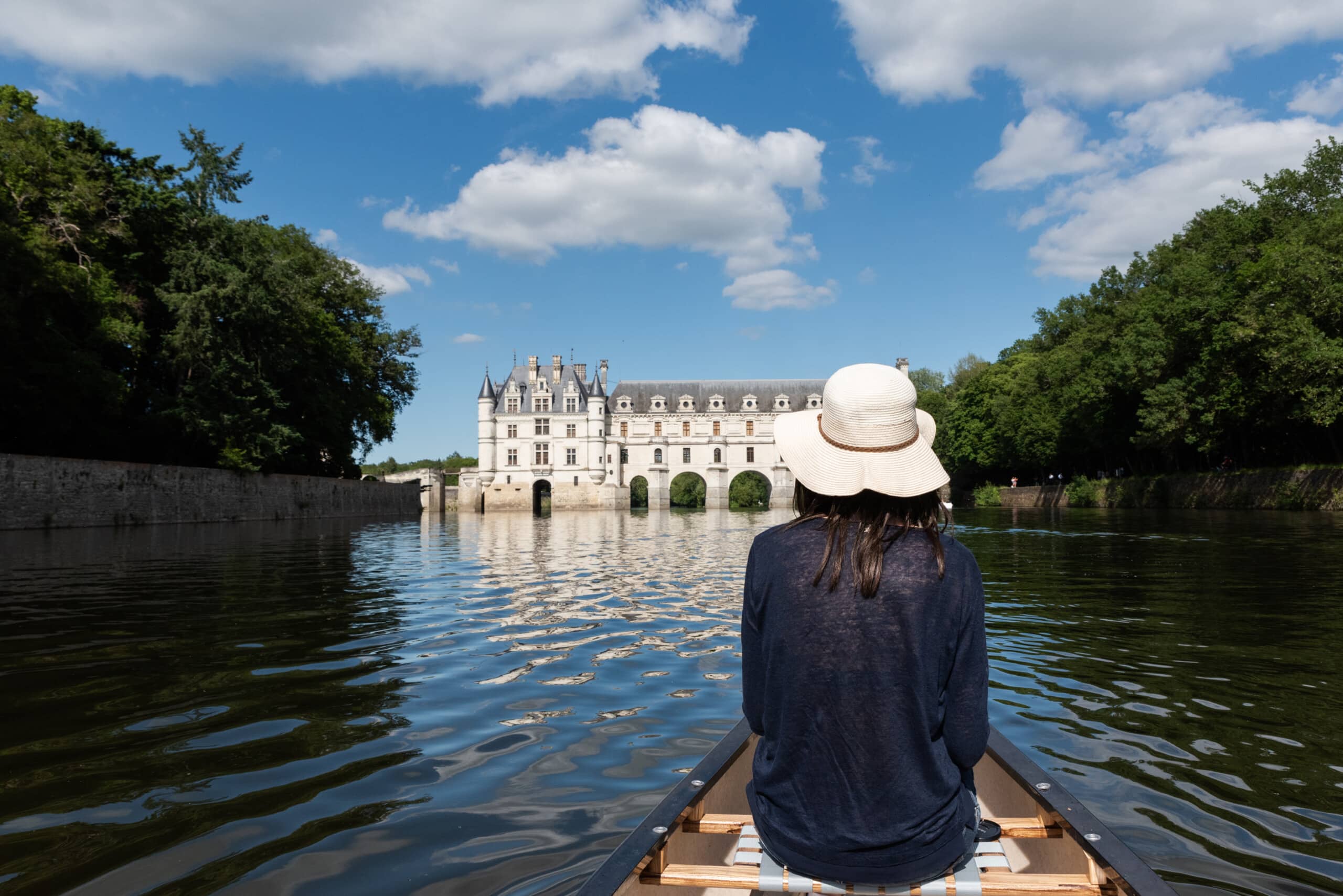 Balade en canoë sous le château de Chenonceau