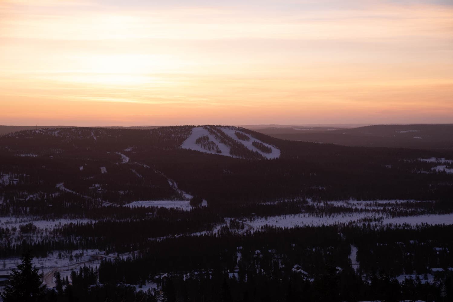 lever de soleil à Iso Syöte