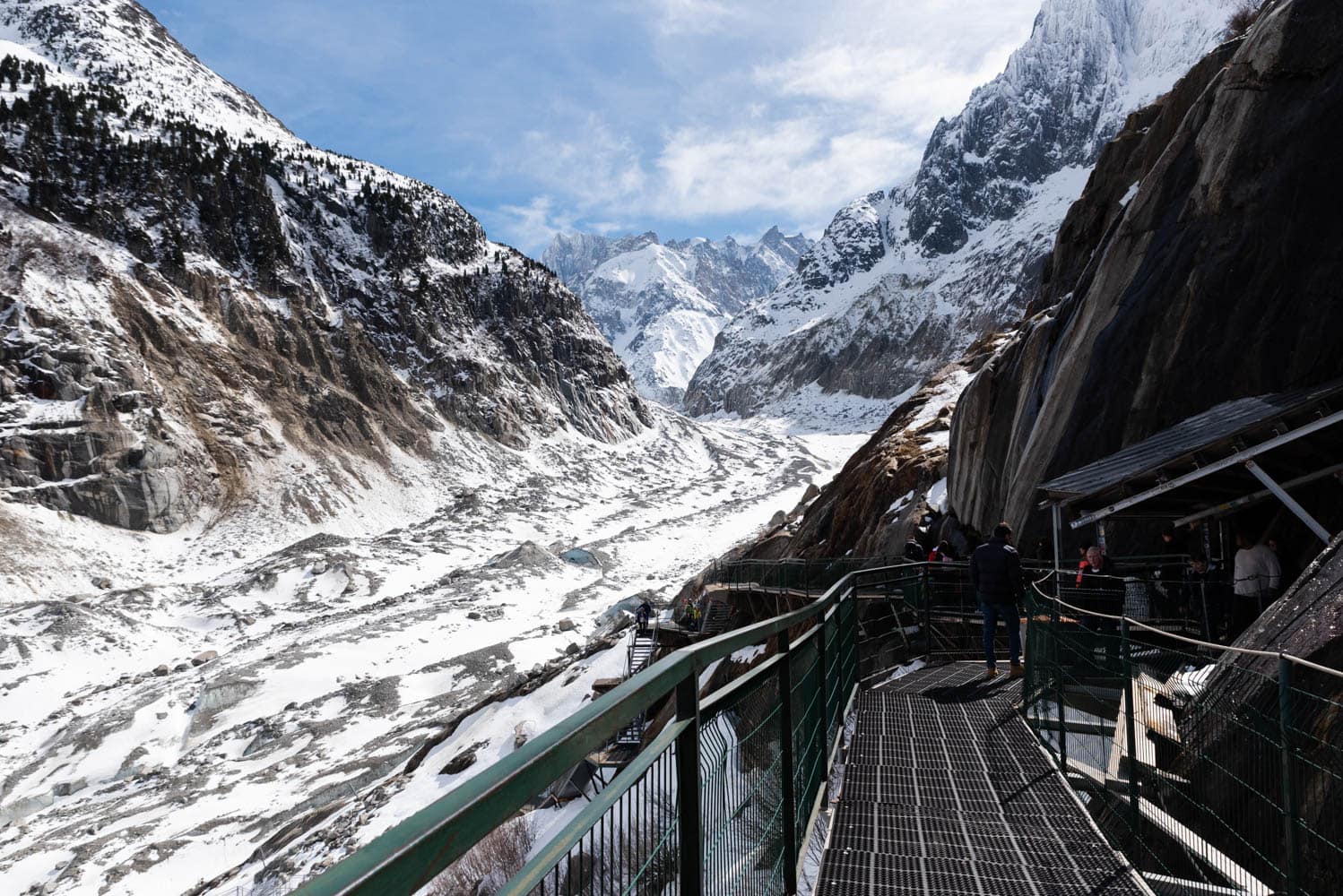 escalier du site de la mer de glace Chamonix