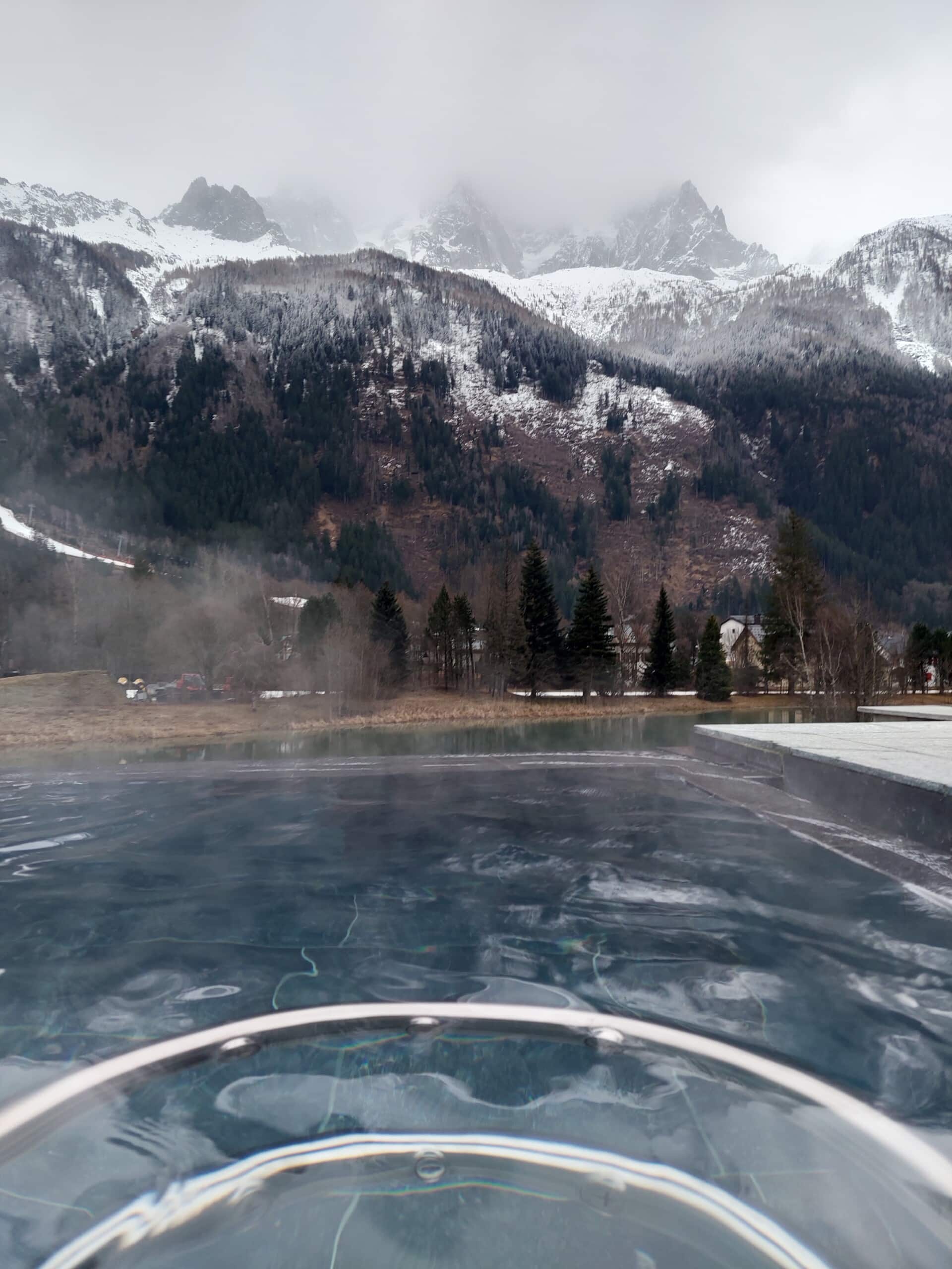 Vue sur le Mont Blanc depuis le QC Therme