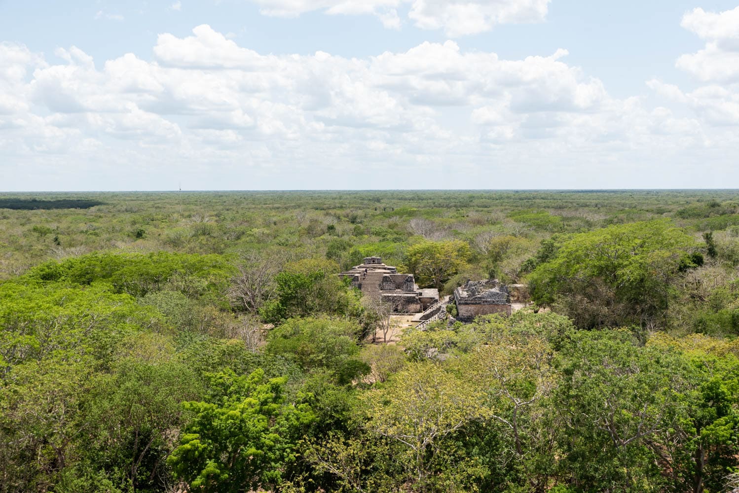 vue en haut de la pyramide de Ek'Balam