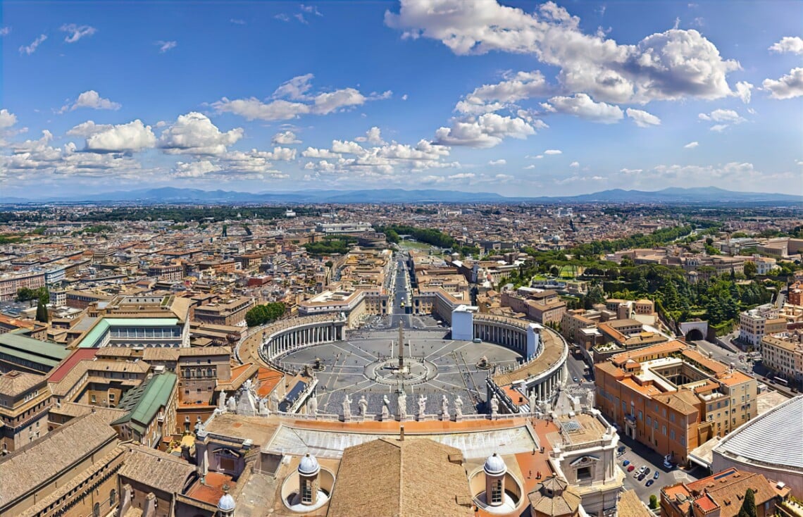 Vue du Vatican à Rome