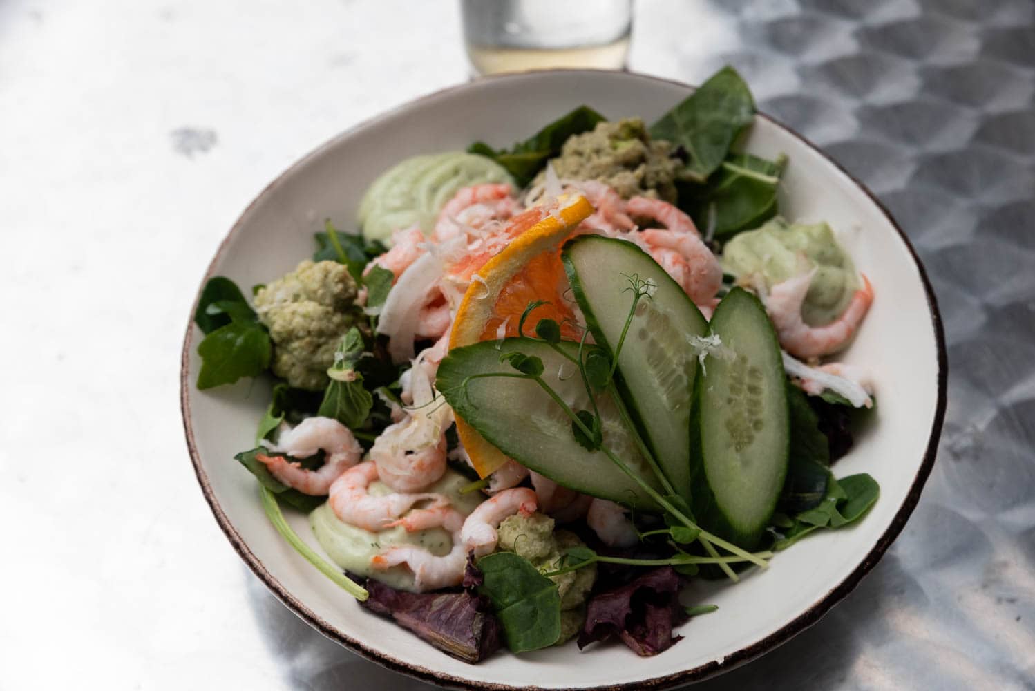 salade de crevettes à Donsö